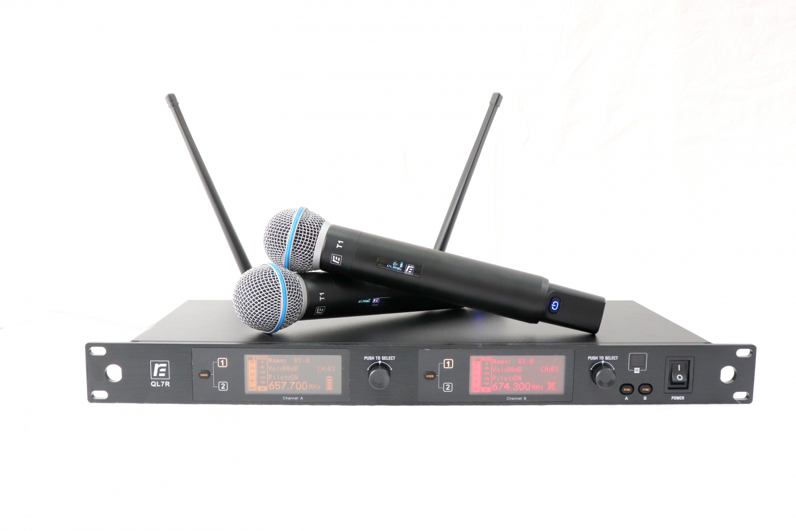 RFIntell QL7R/T1-B 720,500-754,000 МГц 2-канальная радиосистема с 2-мя ручными микрофонами в Можайске