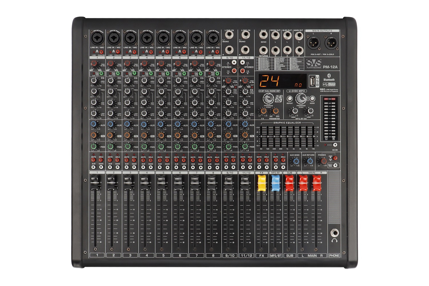 SVS Audiotechnik mixers PM-12A Активный аналоговый микшерный пульт, 12-канальный в Можайске